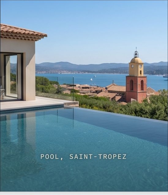 Infinity-Pool mit Blick auf Saint-Tropez